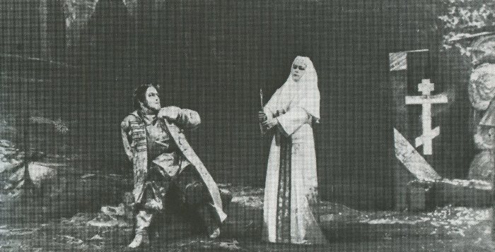 Сцена из пятого действия «Хованщины». Большой театр, 1950