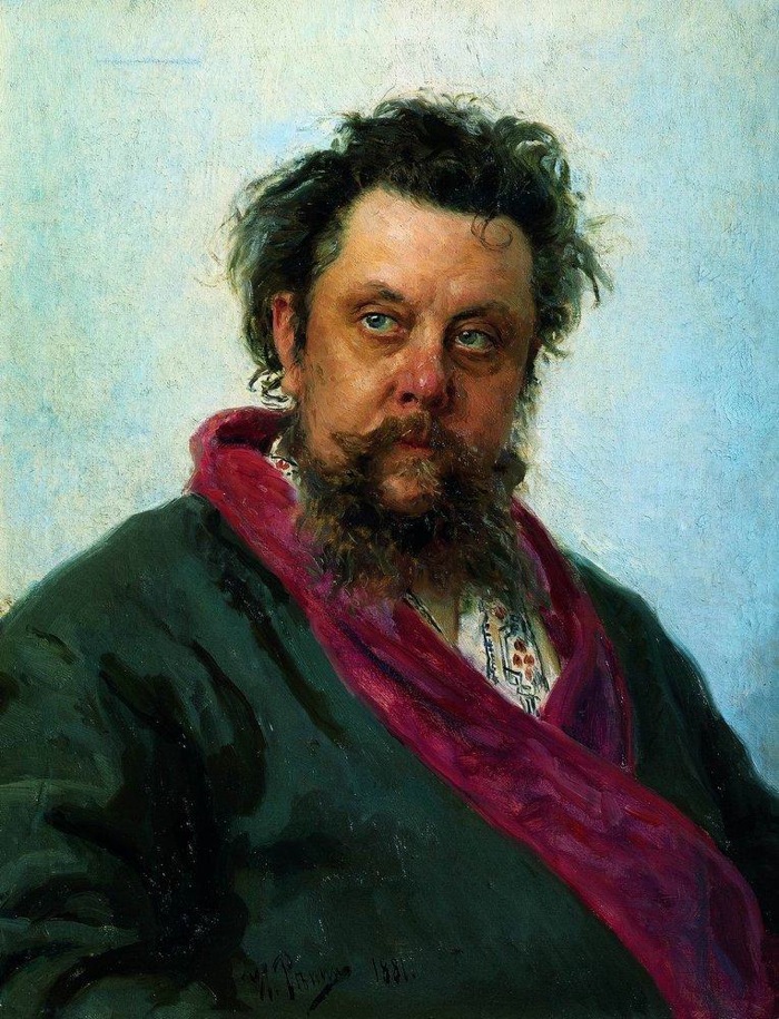 И. Е. Репин. Портрет композитора М. П. Мусоргского. 1881